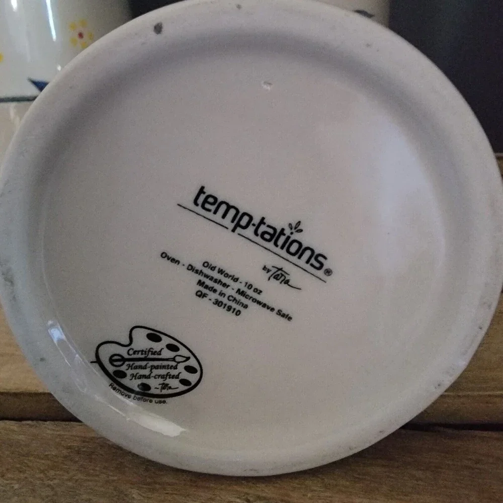 Temptation‎ Old World Pitcher Salt Pepper Creamer Spreader Garlic Keeper Flower